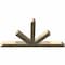 Ekena Millwork Saratoga Rough Sawn Timber Gable Bracket, Douglas Fir, 96"W x 52"H x 6"D x 6"F, 13/12 Pitch GBW096X52X0606SAR00RDF - alternate 2